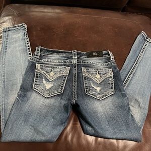 Miss Me Sz 26 low rise distressed jeans